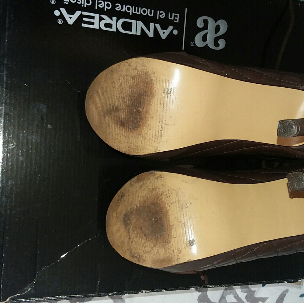 Brown leather and suede booties sz 7 - Picture 8 of 8